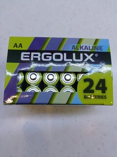 Батарейка Ergolux, АА (LR6, 15A), Alkaline, щелочная, блистер, 24 шт, 14212 - фото 1 от пользователя