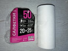 Салфетка бытовая для уборки, нетканый материал, 20х25 см, 50 шт, в рулоне, Марья Искусница - фото 3 от пользователя