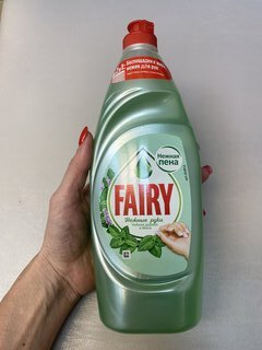 Средство для мытья посуды Fairy, Нежные руки Чайное дерево и мята, 650 мл - фото 4 от пользователя