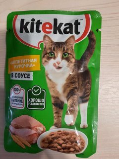 Корм для животных Kitekat, 85 г, для кошек, курица в соусе, пауч - фото 6 от пользователя