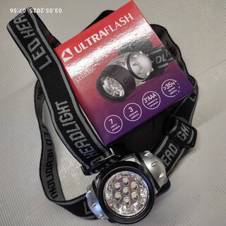 Фонарь налобный, Ultraflash, LED5351, пластик, металлик, 7 LED, 3 режима, 3хR03 - фото 8 от пользователя