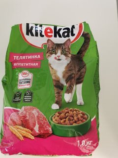 Корм для животных Kitekat, 1900 г, для взрослых кошек, сухой, аппетитная телятинка, пакет, 10132149 - фото 6 от пользователя