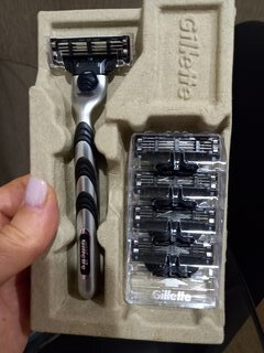 Станок для бритья Gillette, Mach3, для мужчин, 5 сменных кассет - фото 3 от пользователя