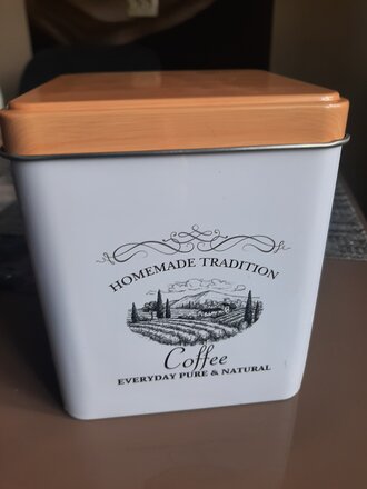 Банка для сыпучих продуктов, металл, 1.2 л, 10х10х12 см, с крышкой, Кофе, Y3-1189-2 - фото 8 от пользователя