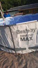 Бассейн каркасный Bestway, 366х122 см, Steel Pro Max, 56420BW, фильтр-насос, лестница, тент, 10250 л, ремкомплект - фото 8 от пользователя