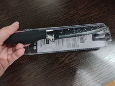 Нож кухонный Daniks, Гранит, универсальный, нержавеющая сталь, 12.5 см, рукоятка пластик, YW-A204-UT - фото 4 от пользователя