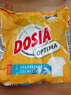 Стиральный порошок Dosia, 1.2 кг, автомат, для белого белья, Optima Альпийская свежесть - фото 9 от пользователя