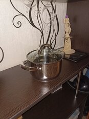 Кастрюля нержавеющая сталь, 2 л, с крышкой, крышка стекло, DNN2, SD-4268-16 - фото 8 от пользователя