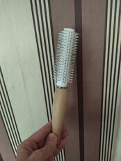 Расческа брашинг, 22х4 см, пластик, деревянная ручка, Y9-112 - фото 5 от пользователя