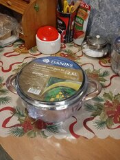 Кастрюля нержавеющая сталь, 2.6 л, с крышкой, крышка стекло, Daniks, Мадрид Gold, SD-318G, индукция - фото 2 от пользователя