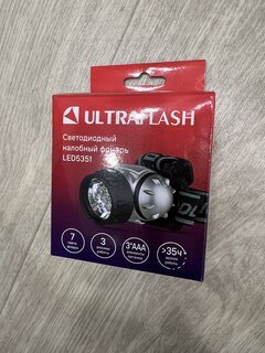 Фонарь налобный, Ultraflash, LED5351, пластик, металлик, 7 LED, 3 режима, 3хR03 - фото 2 от пользователя