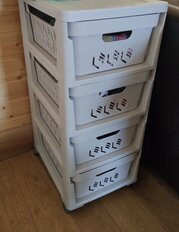 Комод 4 ящика, Deluxe, 38.5х30х69 см, светло-бежевый, С32769/433276934, Бытпласт - фото 2 от пользователя