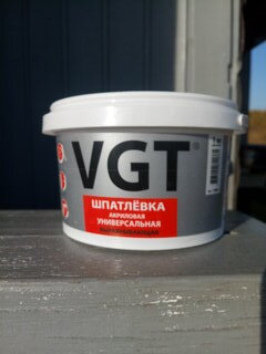 Шпатлевка VGT, акриловая, универсальная, 1 кг - фото 1 от пользователя