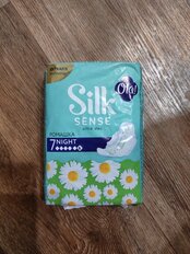 Прокладки женские Ola, Silk sense ultra night Ромашка, 7 шт, ультратонкие - фото 3 от пользователя