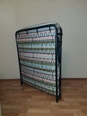 Раскладушка 194х79х38.5 см, 100 кг, Отдых, полумягкая, сталь, пружинная змейка, матрас в комплекте, поролон, в ассортименте - фото 4 от пользователя