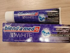 Зубная паста Blend-a-med, 3D White Отбеливание и глубокая чистка с древесным углем, 100 мл - фото 2 от пользователя