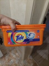 Капсулы для стирки Tide, Все в 1 Pods Color, 30 шт, капсула 24.8 г - фото 4 от пользователя