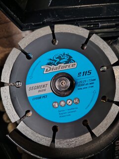 Диск отрезной алмазный по бетону, Diaforce, Segment Basic, сегментный край, 115х22.23х1.9 мм, сухой рез, 510115 - фото 5 от пользователя