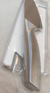Нож кухонный Daniks, Ocean, шеф-нож, нержавеющая сталь, 20 см, рукоятка нержавеющая сталь, YW-A429B-CH - фото 6 от пользователя