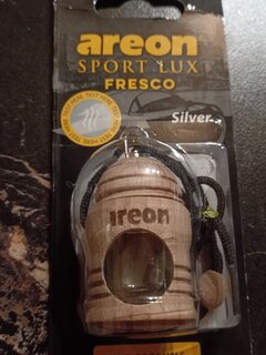 Ароматизатор в машину подвесной, бочонок, Areon, Fresco Sport Lux Silver, 704-051-L02 - фото 3 от пользователя