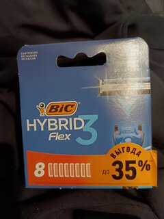 Сменные кассеты для бритв Bic, Hybrid 3 Flex, для мужчин, 8 шт, 921450 - фото 2 от пользователя