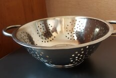 Дуршлаг нержавеющая сталь, 24 см, с ручкой, на ножке, 102208 - фото 6 от пользователя