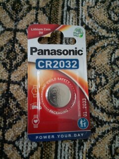 Батарейка Panasonic, CR2032, Power Cells, литиевая, 3 В, блистер, 2765 - фото 6 от пользователя