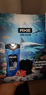 Набор подарочный для мужчин, Axe, Cool ocean, гель для душа 250 мл + мочалка - фото 9 от пользователя