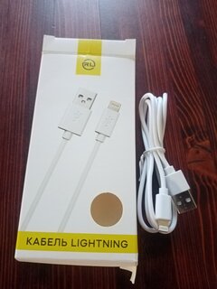 Кабель USB, Red Line, USB lightning, 1 м, 8 - pin, для Apple, белый, УТ000006493 - фото 4 от пользователя