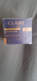 Крем для лица, Claire Cosmetics, Collagen Active Pro, ночной, увлажнение, 25+, для всех типов кожи, 50 мл - фото 3 от пользователя