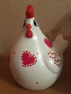 Фигурка декоративная гипс, Курица большая гладкая, 10.8х13.3х14.5 см, с декором, белая, Evis, 28 3102 0971 - фото 2 от пользователя