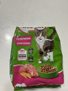 Корм для животных Kitekat, 350 г, для взрослых кошек, сухой, аппетитная телятинка, пакет, 10132145 - фото 3 от пользователя