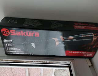 Фен-щетка Sakura, 1200 Вт, 3 режима, 2 скорости, 2 насадки, автовращение, черный, SA-4205B - фото 7 от пользователя