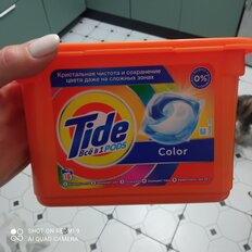 Капсулы для стирки Tide, Все в 1 Pods Color, 18 шт, капсула 24.8 г - фото 7 от пользователя