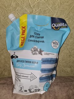 Гель для стирки Qualita, 3 л, универсальный без запаха, дой-пак - фото 5 от пользователя