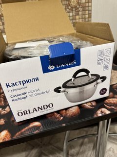 Кастрюля нержавеющая сталь, 3.7 л, с крышкой, крышка стекло, круглая, Daniks, Орландо, GS-01435-20CA, индукция - фото 4 от пользователя