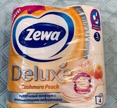 Туалетная бумага Zewa, Deluxe, 3 слоя, 4 шт, 18.8 м, с втулкой, персик - фото 8 от пользователя