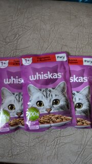 Корм для животных Whiskas, 75 г, для взрослых кошек 1+, рагу, говядина/ягнятина, пауч, G8477 - фото 4 от пользователя