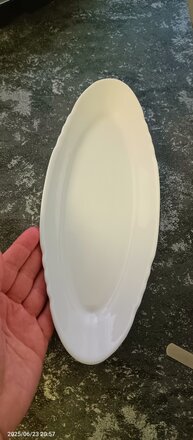 Селедочница фарфор, овальная, 30 см, Вырезной край, Дулевский фарфор, 001312 - фото 1 от пользователя