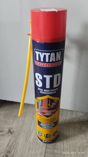 Пена монтажная Tytan, STD ЭРГО, бытовая, 42 л, 750 мл, всесезонная, 20263/16401 - фото 5 от пользователя