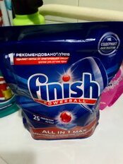 Таблетки для посудомоечной машины Finish, All in1 Max, 25 шт - фото 2 от пользователя