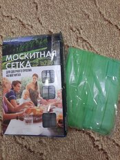 Сетка москитная для двери, 1х2.05 м, на магнитах, липучка, зеленая, YTMN001, коробка - фото 2 от пользователя