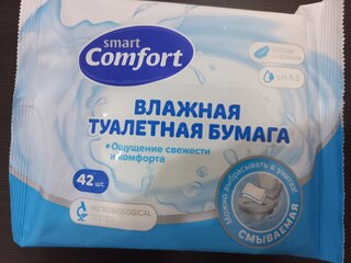 Туалетная бумага влажная Comfort Smart, 1 слой, 42 шт - фото 4 от пользователя