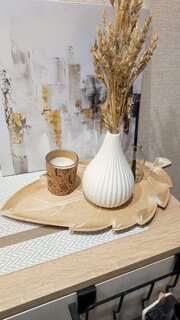 Блюдо дерево, декоративное, фигурное, 20х37.5 см, в ассортименте, Лист, Y6-7193 - фото 2 от пользователя
