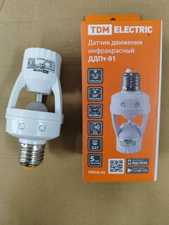 Датчик движения в патрон, 60 Вт, 10-120 с, 6 м, 120°, 360 °, IP20, 3+ лк, TDM Electric, ДДПт-01, SQ0324-0016 - фото 4 от пользователя