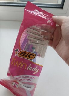 Станок для бритья Bic, Twin Lady, для женщин, 5 шт, одноразовые, 868207 - фото 3 от пользователя