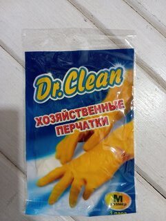 Перчатки хозяйственные резина, M, Dr.Clean - фото 3 от пользователя