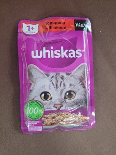 Корм для животных Whiskas, 75 г, для взрослых кошек 1+, желе, говядина/ягнятина, пауч, G8457 - фото 6 от пользователя