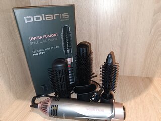 Фен-щетка Polaris, PHS 1204i, 1200 Вт, 4 насадки, 3 режима, меренго-розовый, 008784 - фото 4 от пользователя
