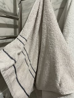 Полотенце банное 50х90 см, 100% хлопок, 420 г/м2, Азия, Silvano, светло-серое, Узбекистан - фото 3 от пользователя